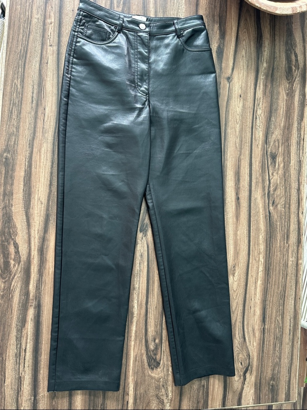 Wilfred Black Faux Leather Pants
